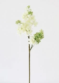 Afloral Fake Lilacs Flower In Cream - 25"