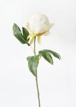 Afloral Artificial Flower Peony Bud In Cream - 18