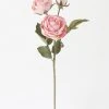 Afloral Pink Mauve Faux Dried Roses - 21" Artificial Flowers