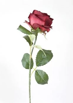 Afloral Burgundy Fake Flowers Rose - 21.5