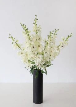 Afloral Artificial Flowers Delphinium Silk Flower In Cream - 36.5