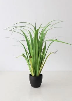 Afloral Fake Reed Grass Plant In Pot - 33"