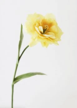 Afloral Ruffle Yellow Faux Tulip Flower - 25