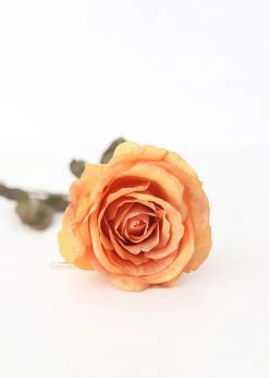Afloral Artificial Flowers Golden Orange Rose Artificial Flower - 26"