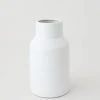 Afloral Everyday Flower Vase In White - 9"