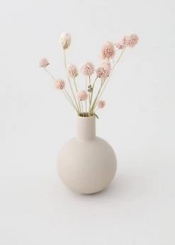 Afloral Beige Mini Ceramic Bud Vase - 5"