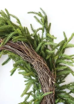 Afloral Real Touch Norfolk Pine Wreath - 24