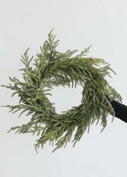 Afloral Real Touch Norfolk Pine Wreath - 24" Artificial Plants