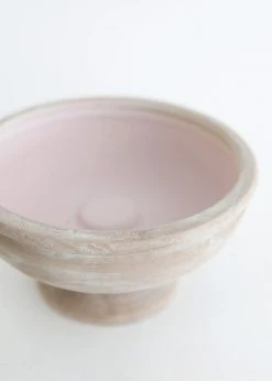 Afloral Vases Whitewashed Compote Bowl - 6.25