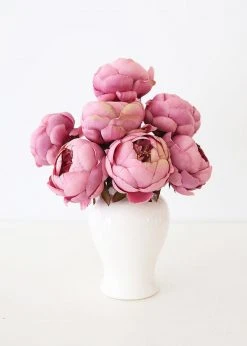 Afloral Mauve Artificial Peony Flower - 24