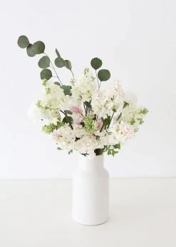 Afloral Everyday Flower Vase In White - 9"