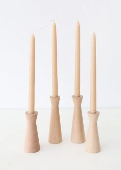 Afloral Pack Of 4 Ivory Hand-Dipped Taper Candles - 12