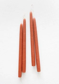 Afloral Tools & Accents Pack Of 4 Hand-Dipped Terracotta Candles - 12"