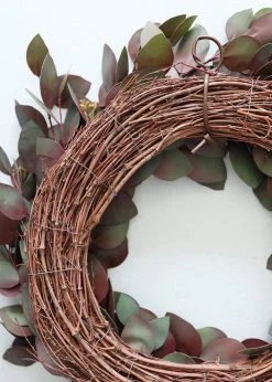 Afloral Burgundy Real Touch Eucalyptus Wreath - 22