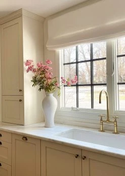 Afloral Artificial Flowers Pink Faux Wildflowers Viburnum Branch - 37"