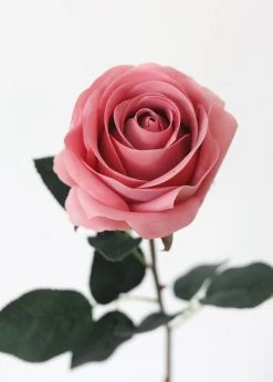 Afloral Mauve Real Touch Rose - 20" Artificial Flowers