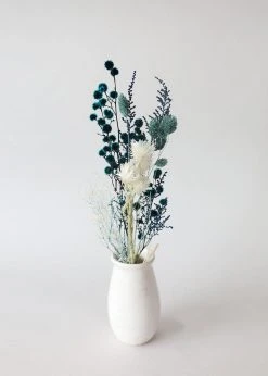 Afloral Dried Flowers Petite Dried Flower Bundle In Blue - 8-16