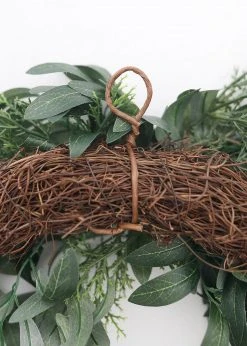 Afloral Artificial Olive Leaf And Berry Wreath - 22