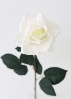 Afloral Cream Real Touch Rose Fake Flower - 20.5