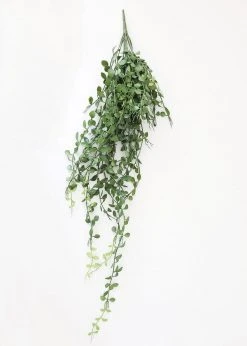 Afloral Artificial Plants Hanging Button Leaf Plant - 40"