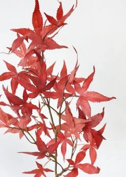 Afloral Fall Red Artificial Japanese Maple Leaves - 27