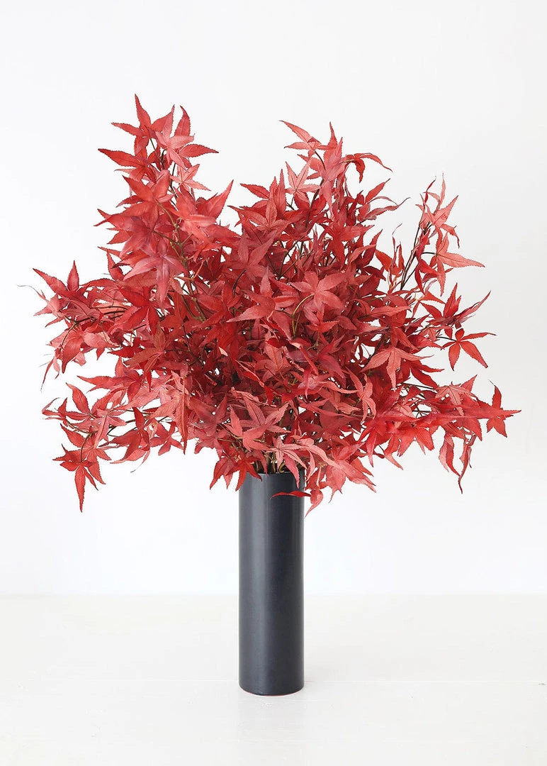 Afloral Fall Red Artificial Japanese Maple Leaves - 27" Artificial Plants