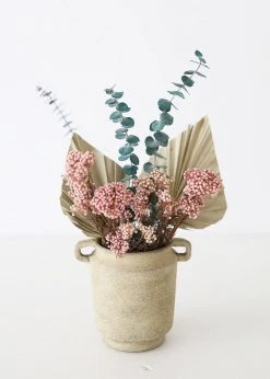 Afloral.com Tuscan Farmhouse Distressed Vase With Handles - 5.5