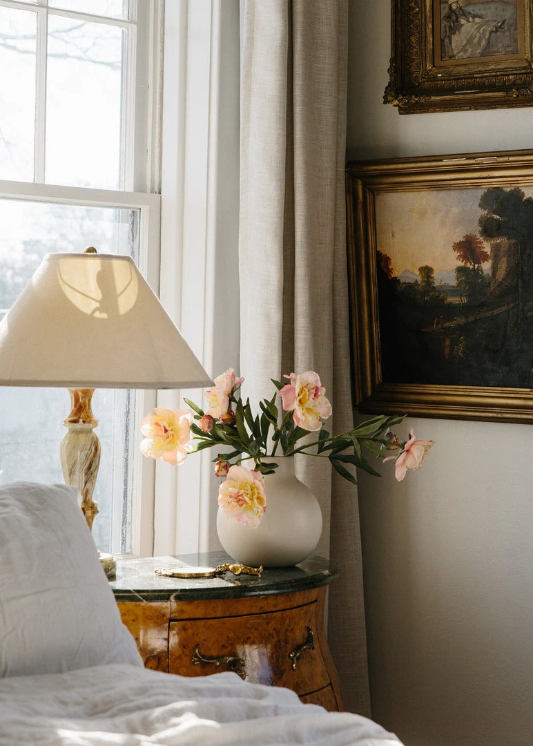 Afloral Creamy White Round Ceramic Vase - 8" Vases