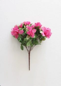 Afloral Azalea Silk Flowers Bush In Fuchsia - 13" Artificial Flowers