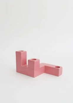 Afloral Pink Modern Geometric Candle Holder - 4