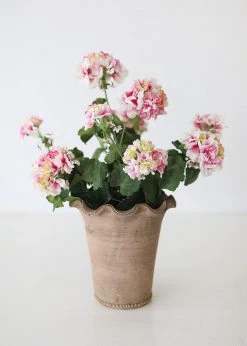 Afloral Pink UV Protected Indoor/Outdoor Fake Geranium Bush - 24