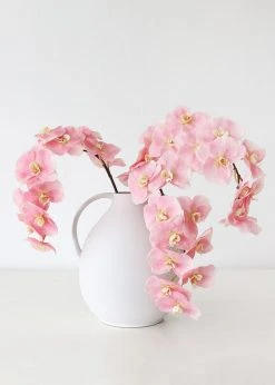 Afloral Large Pink Real Touch Fake Orchids - 44