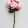 Afloral Artificial Flowers Pink Faux Flower Bundle Of Peonies - 21.5"