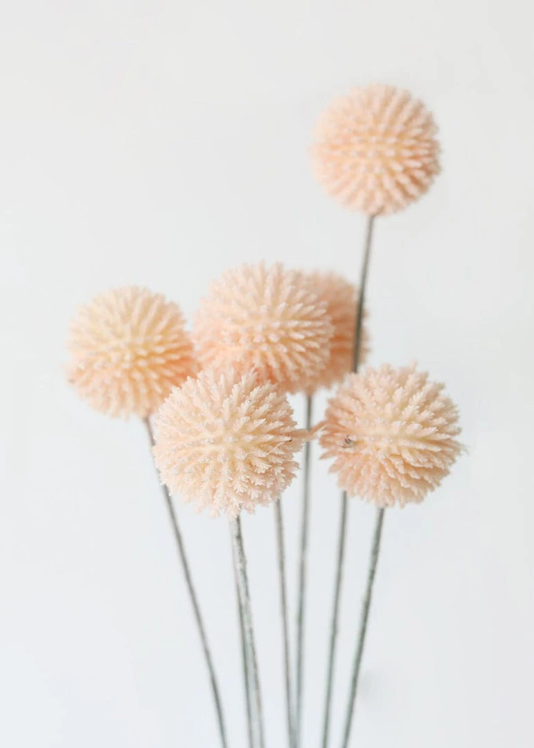 Afloral Artificial Craspedia Billy Buttons In Pink - 21"