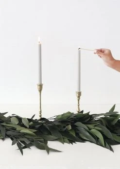 Afloral Pack Of 6 Taper Candles In Skylight - 9.5