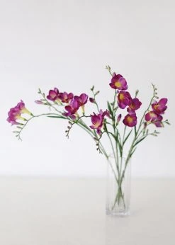 Afloral Fake Flower Freesia In Violet - 27