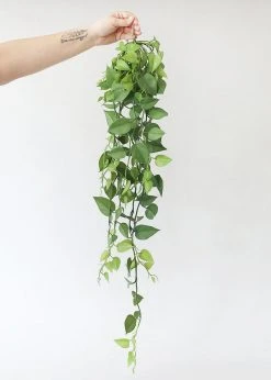 Afloral Artificial Plants Hanging Philodendron Bush - 49.5
