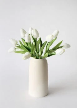 Afloral.com Artificial Flowers Real Touch Tulip Flower Bundle Of 12 - 14.5