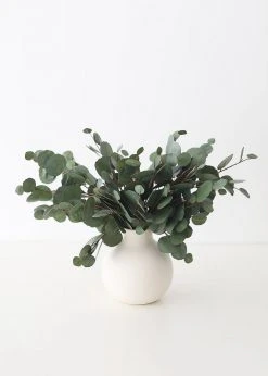 Afloral Artificial Plants Real Touch Silver Dollar Eucalyptus - 30