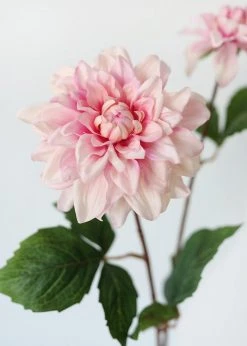 Afloral Fake Flowers Pink Real Touch Dahlia - 23.5