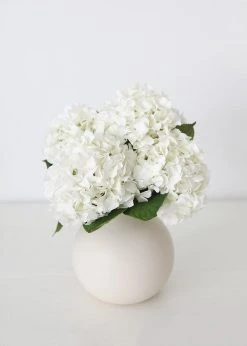 Afloral Real Touch Hydrangea In Talc White - 18