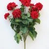 Afloral Artificial Flowers UV Protected Indoor/Outdoor Fake Geranium Bush - 24"