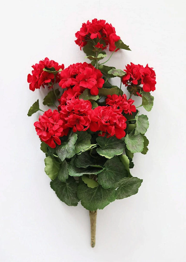 Afloral Artificial Flowers UV Protected Outdoor Geranium Bush - 22"