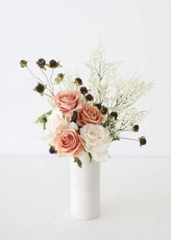 Afloral Artificial Flowers Faux Caspia Flower In White - 29