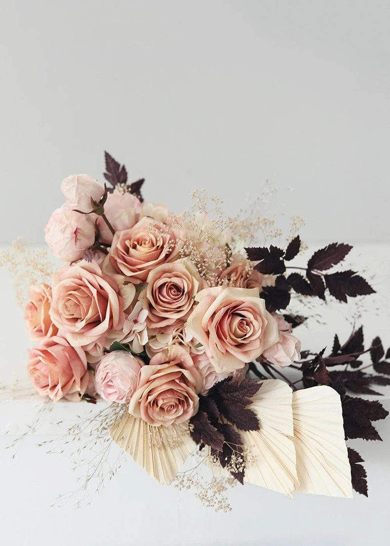 Afloral Dried Flowers Bundle Of 10 Bleached Dried Palm Spears - 14-20"