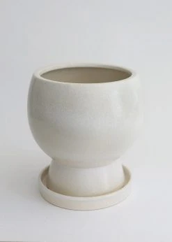 Afloral Vases Ceramic Pot With Saucer And Drainage - 11"