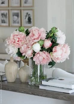 Afloral Silk Flower Peony In Pink - 23