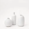 Afloral Set Of 3 Matte Ceramic Bud Vases - 4.25-7"