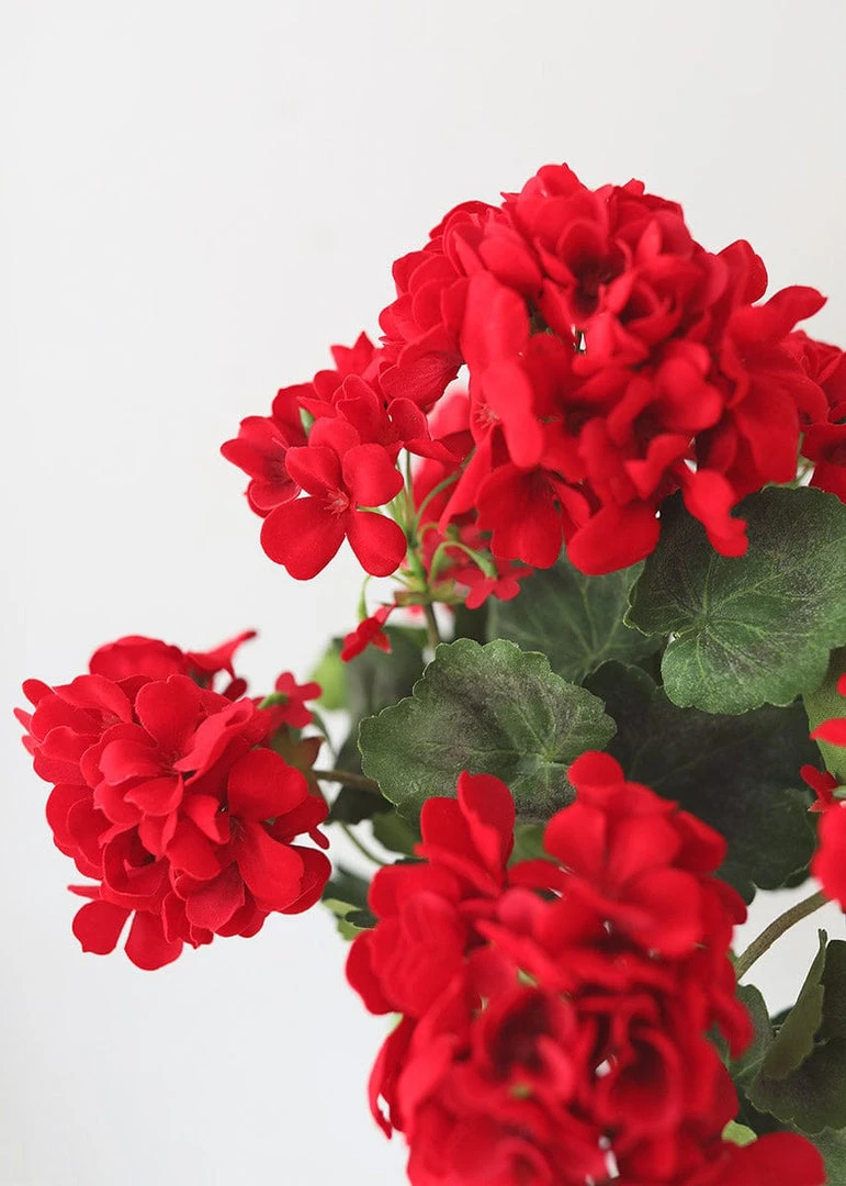 Afloral UV Protected Indoor/Outdoor Artificial Geraniums - 18" Artificial Flowers