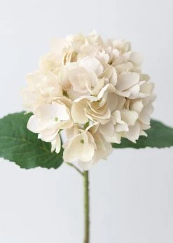 Afloral Beige Artificial Hydrangea Flower - 19"